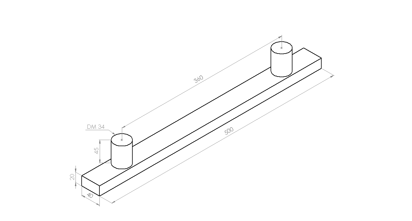 Türgriff aus Stahl Weiß 50cm –