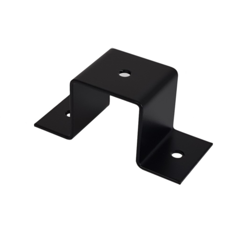 Rohrschellen und Verbindungsplatten schwarz